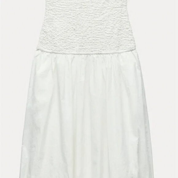 ZARA 100% COTTON POPLIN BALLOON DRESS Size XS New with Tags! - Picture 8 of 9